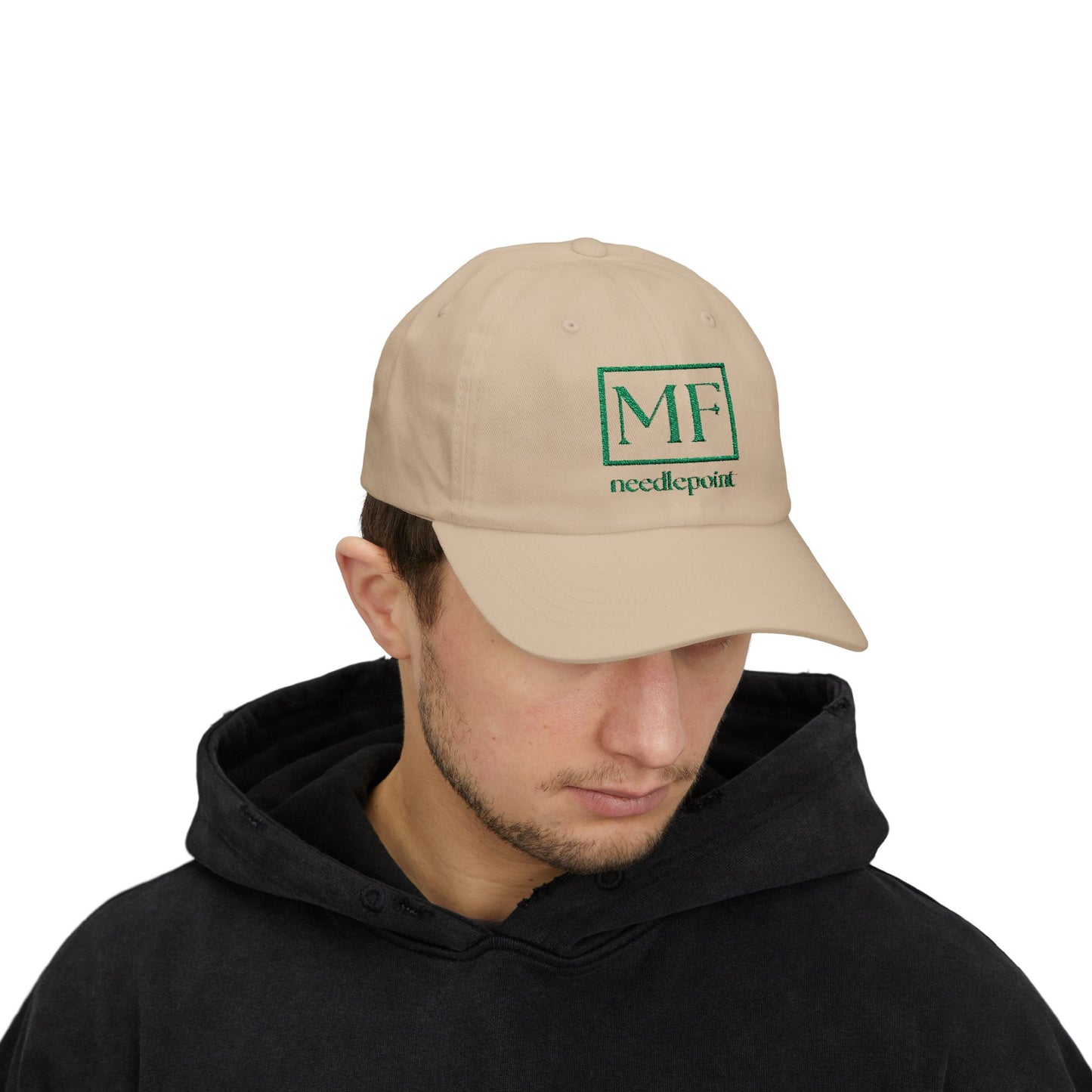 Classic Dad Cap with Needlepoint Design - Stylish & Comfortable Headwear
