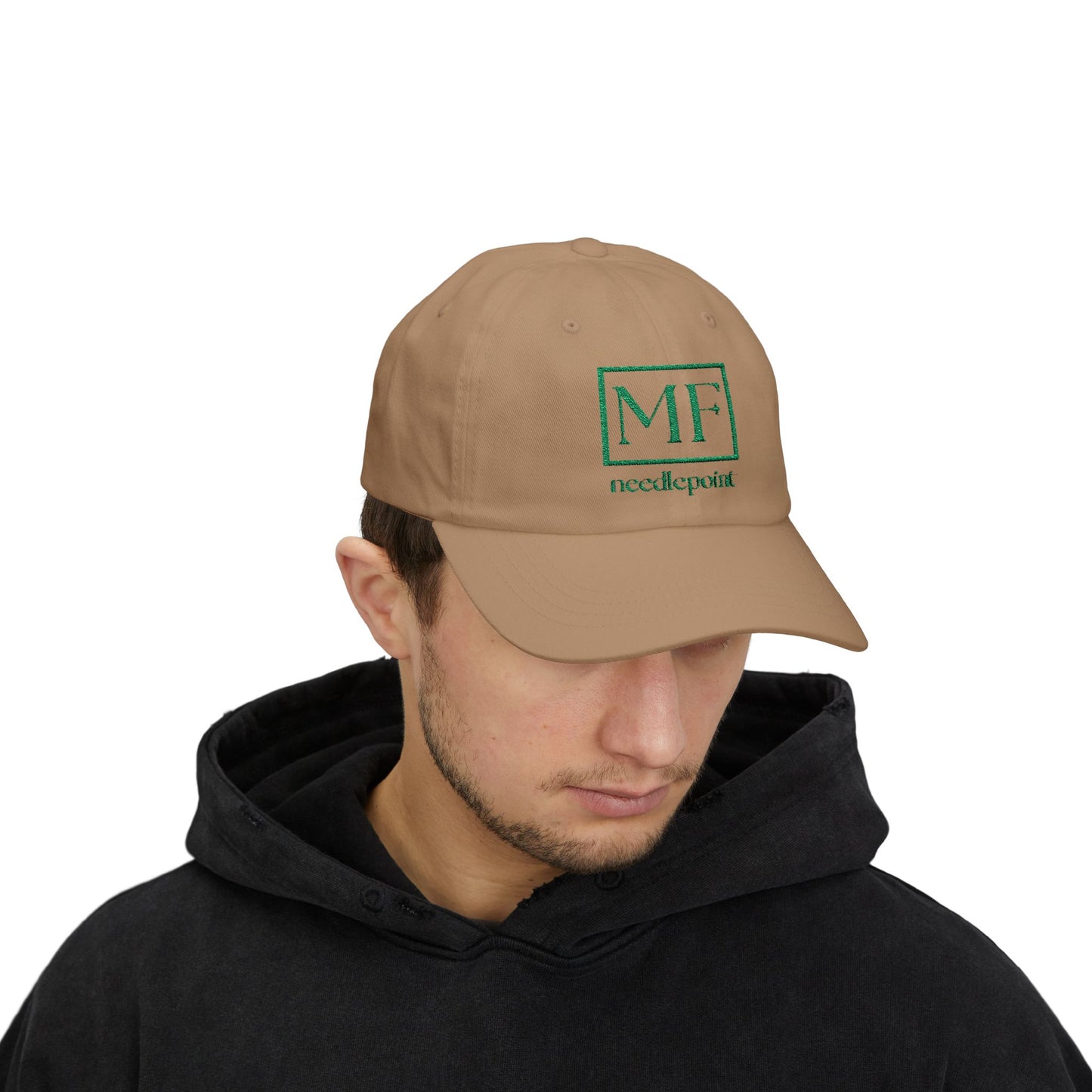 Classic Dad Cap with Needlepoint Design - Stylish & Comfortable Headwear