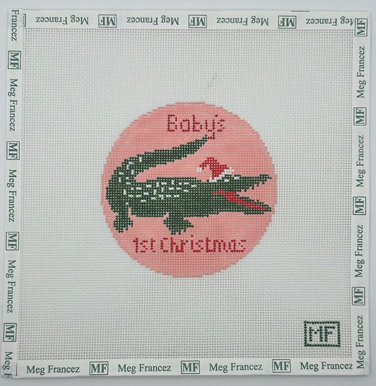 Alligator Baby’s First Christmas - Pink